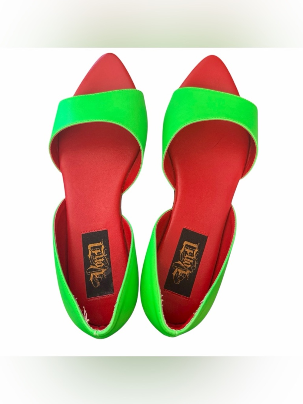 Kat Von D Lizzy Neon Flats Size 9